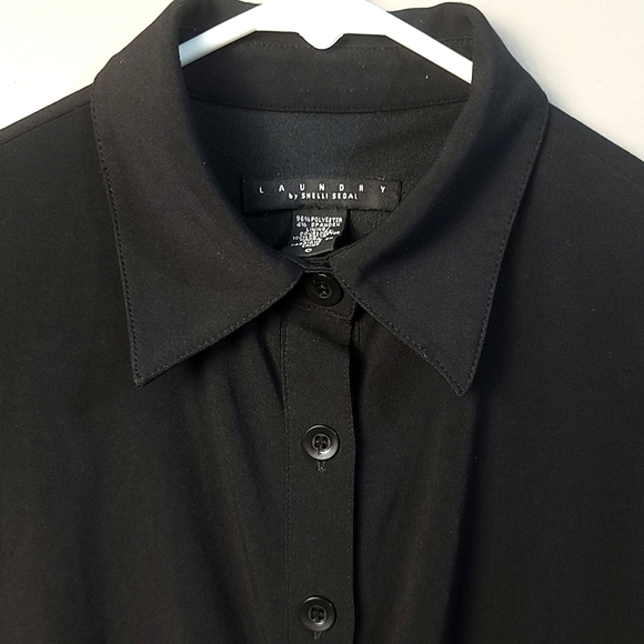Laundry by SS EUC Classic Black Timeless Button-Up Knee-Length Dress - SIZE 0 - Picture 2 of 11